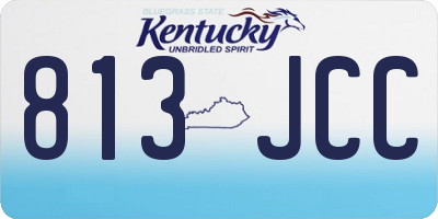 KY license plate 813JCC