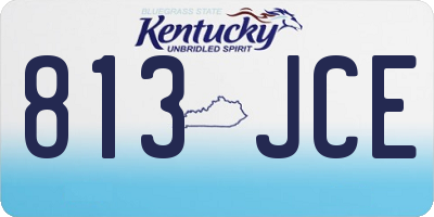 KY license plate 813JCE