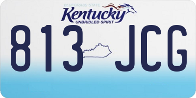 KY license plate 813JCG