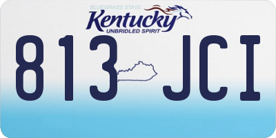 KY license plate 813JCI