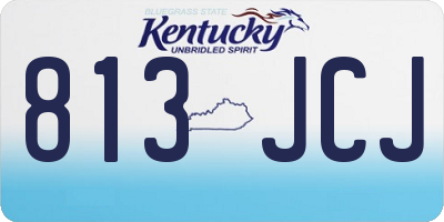 KY license plate 813JCJ