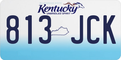 KY license plate 813JCK