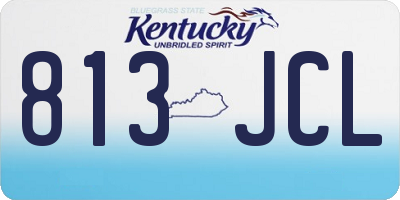 KY license plate 813JCL