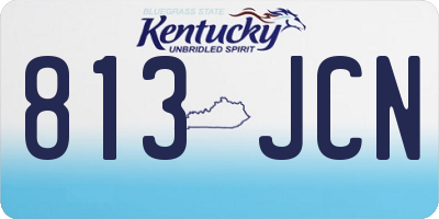 KY license plate 813JCN