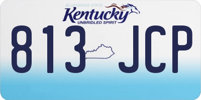 KY license plate 813JCP