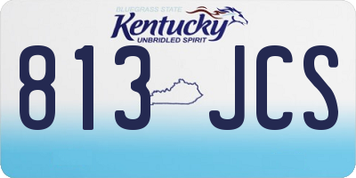 KY license plate 813JCS