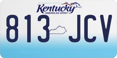 KY license plate 813JCV