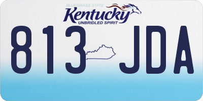 KY license plate 813JDA