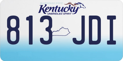KY license plate 813JDI
