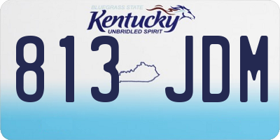 KY license plate 813JDM