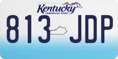 KY license plate 813JDP