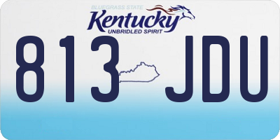 KY license plate 813JDU