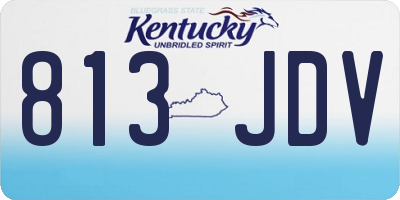 KY license plate 813JDV