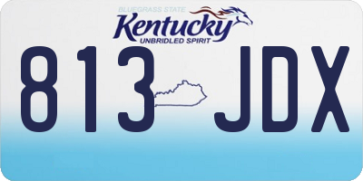 KY license plate 813JDX