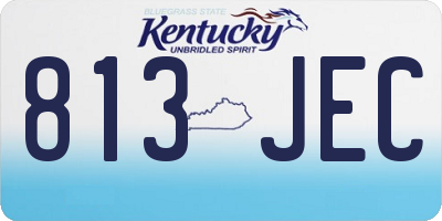 KY license plate 813JEC