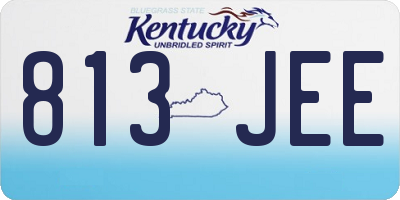 KY license plate 813JEE