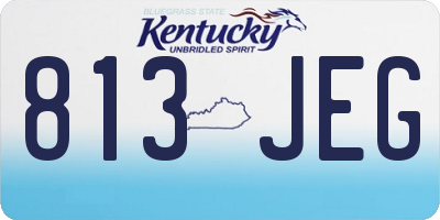 KY license plate 813JEG