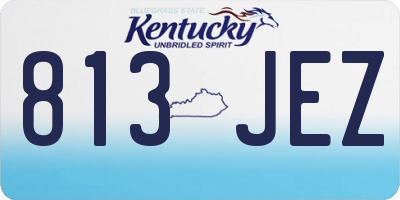 KY license plate 813JEZ