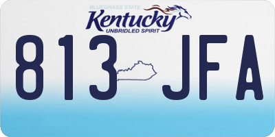 KY license plate 813JFA