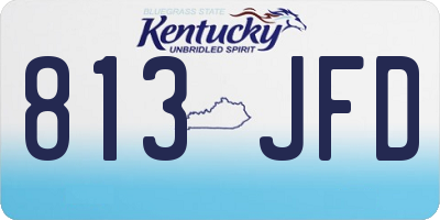 KY license plate 813JFD