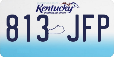 KY license plate 813JFP