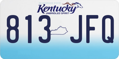 KY license plate 813JFQ