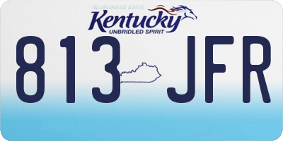 KY license plate 813JFR