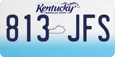 KY license plate 813JFS