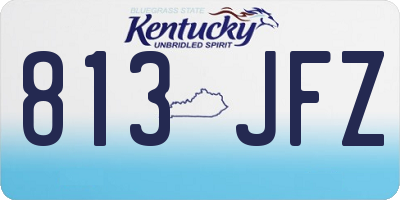 KY license plate 813JFZ