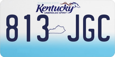 KY license plate 813JGC