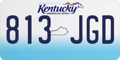 KY license plate 813JGD
