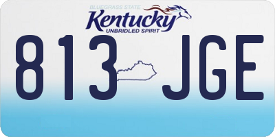 KY license plate 813JGE