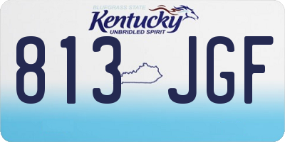 KY license plate 813JGF
