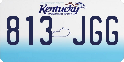 KY license plate 813JGG