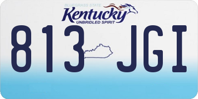 KY license plate 813JGI