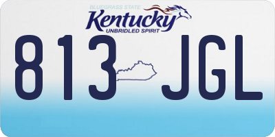 KY license plate 813JGL