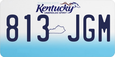 KY license plate 813JGM