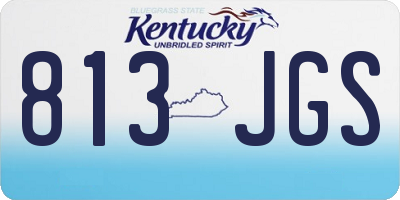 KY license plate 813JGS