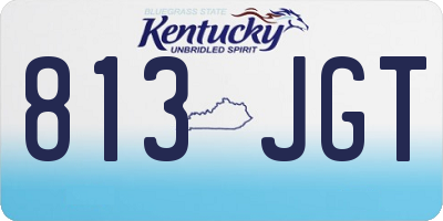KY license plate 813JGT