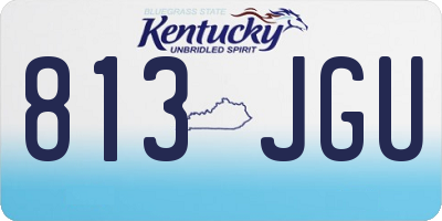 KY license plate 813JGU