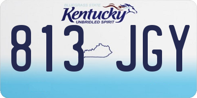 KY license plate 813JGY