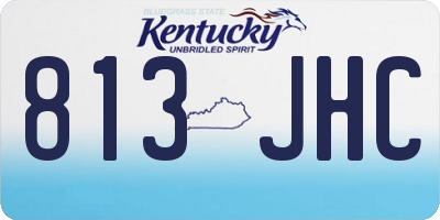 KY license plate 813JHC