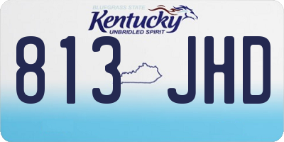 KY license plate 813JHD