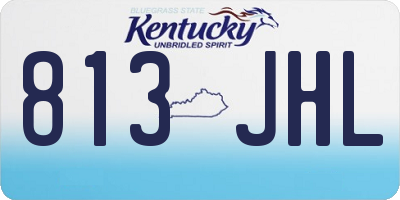 KY license plate 813JHL