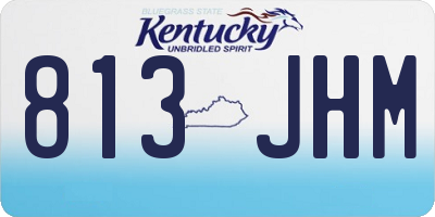 KY license plate 813JHM