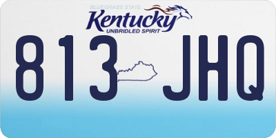 KY license plate 813JHQ
