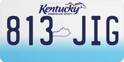 KY license plate 813JIG