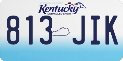 KY license plate 813JIK