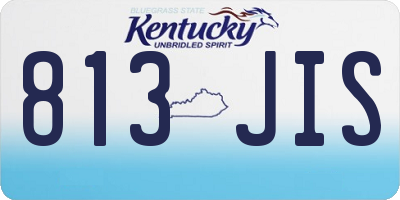 KY license plate 813JIS