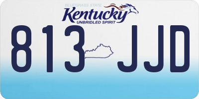KY license plate 813JJD